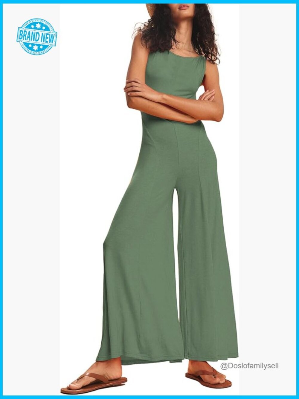Sleeveless Wide Leg Jumpsuit Backless Open Back Casual One Piece Romper Chic